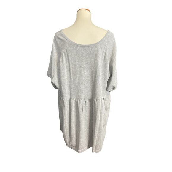 Mainstreet Blues Peasant Tunic Gray Women Size 3X NWT Cotton Boho - Picture 4 of 6